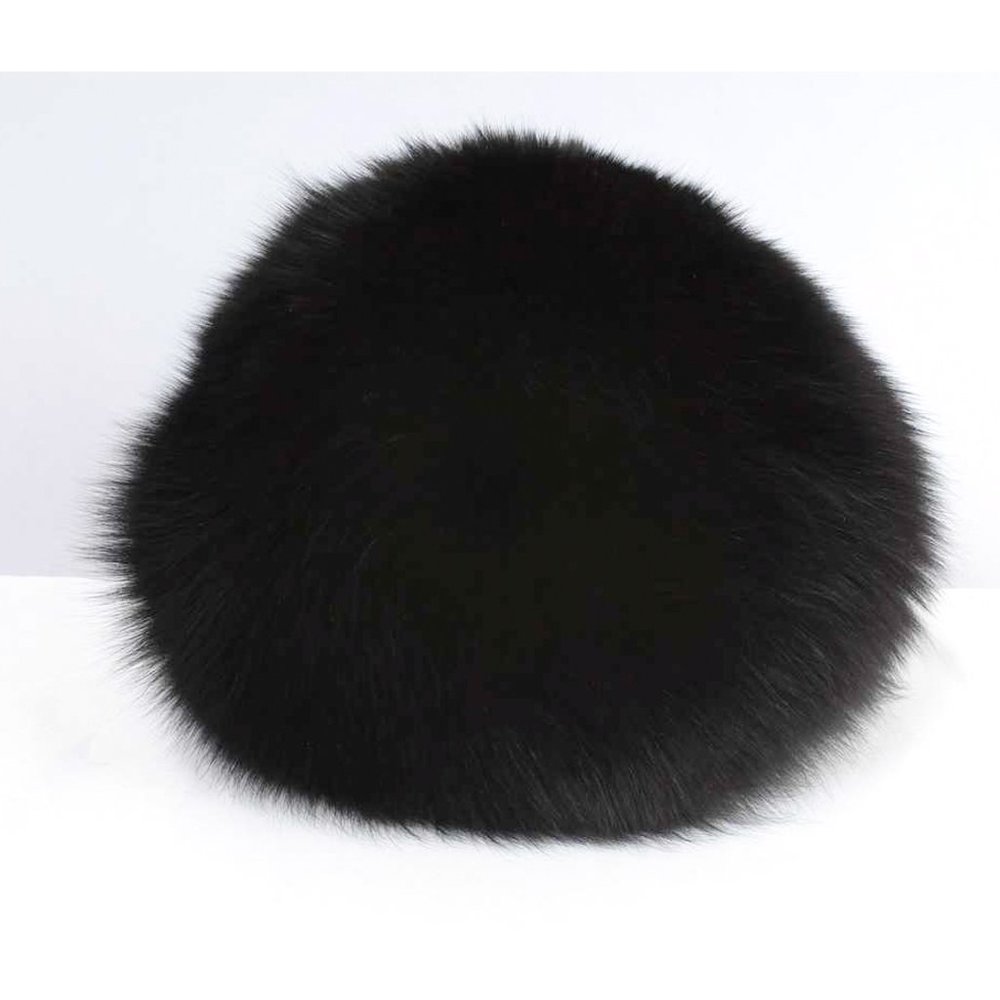 Spikey Black Genuine Mink Cloche Style Hat - Small